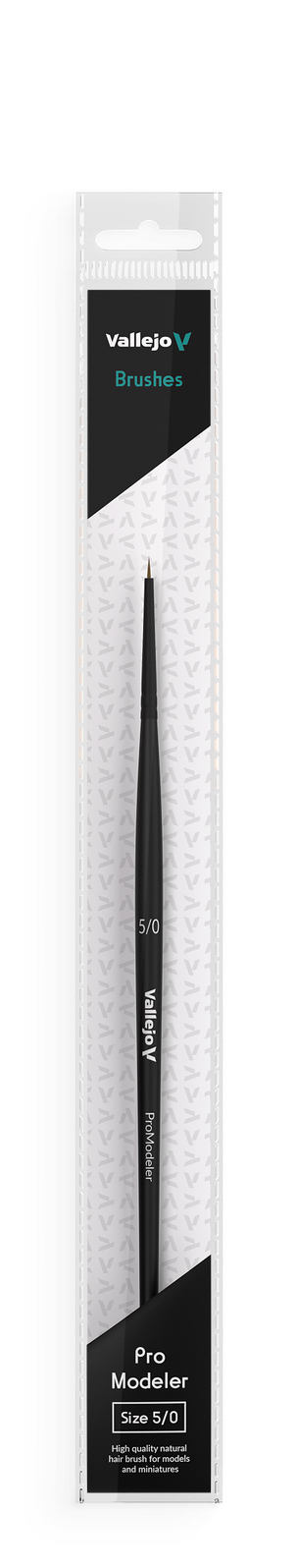AVB01050 Vallejo Hobby Brushes: Pro Modeler Natural Hair Round Brush No. 5/0 Vallejo