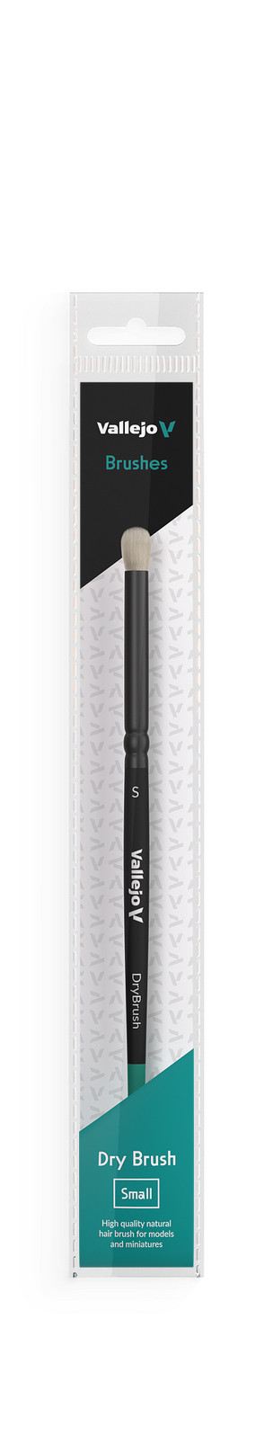 AVB07001 Vallejo Hobby Brushes: Dry Brush Natural Hair Small Vallejo