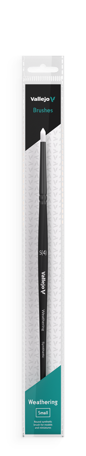 AVB08001 Vallejo Hobby Brushes: Weathering Round Synthetic Brush Small Vallejo