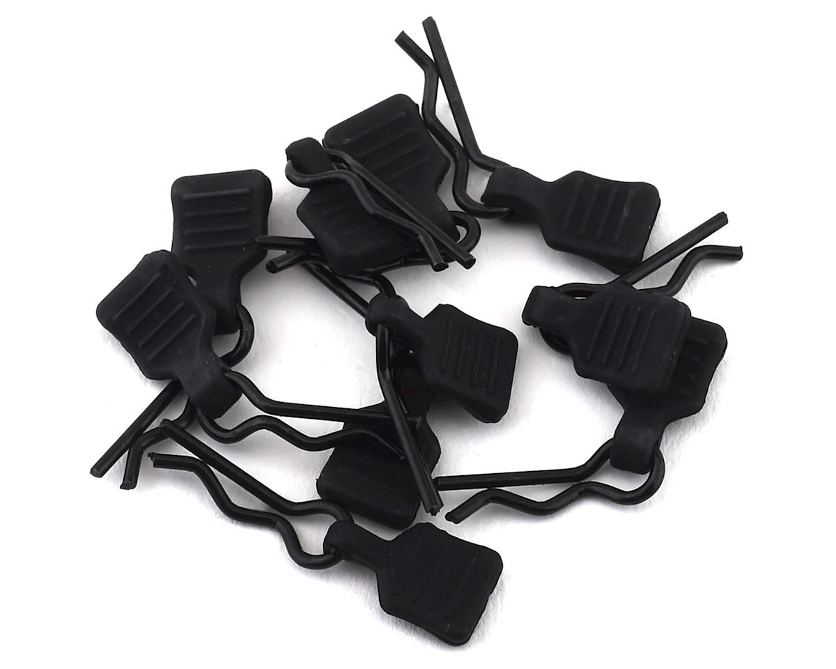 AXI206000 Axial 3mm Body Clip with Black Tabs, 10pcs, SCx24 JLU Axial