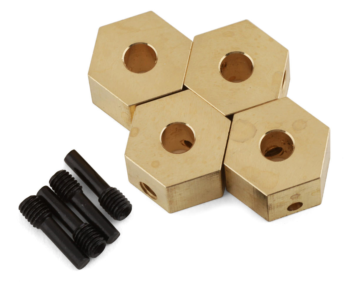 AXI312005 Axial Brass 7gm Hex Hubs, 4pcs, Capra UTB18 Axial