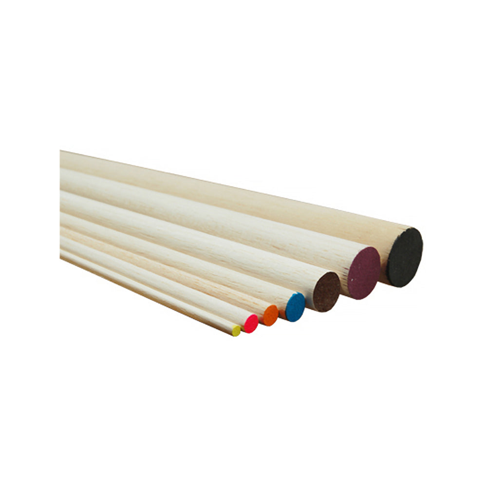 BAL-4206 Balsa Dowel 8 x 915mm Black Balsa