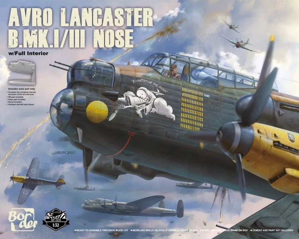 Border Model 1/32 Avro Lancaster B.MK1/III Nose w/Full Interior Plastic Model Kit