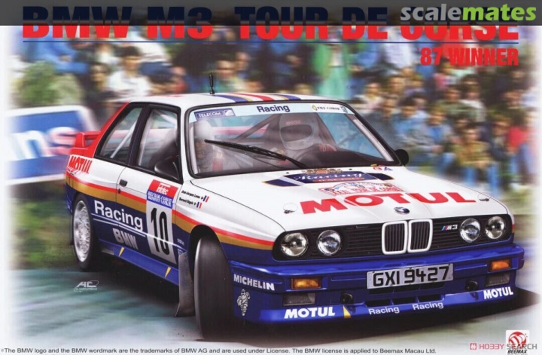BEE-24029 Beemax 1/24 BMW M3 Tour de Corse '87 Winner Plastic Model Kit Beemax