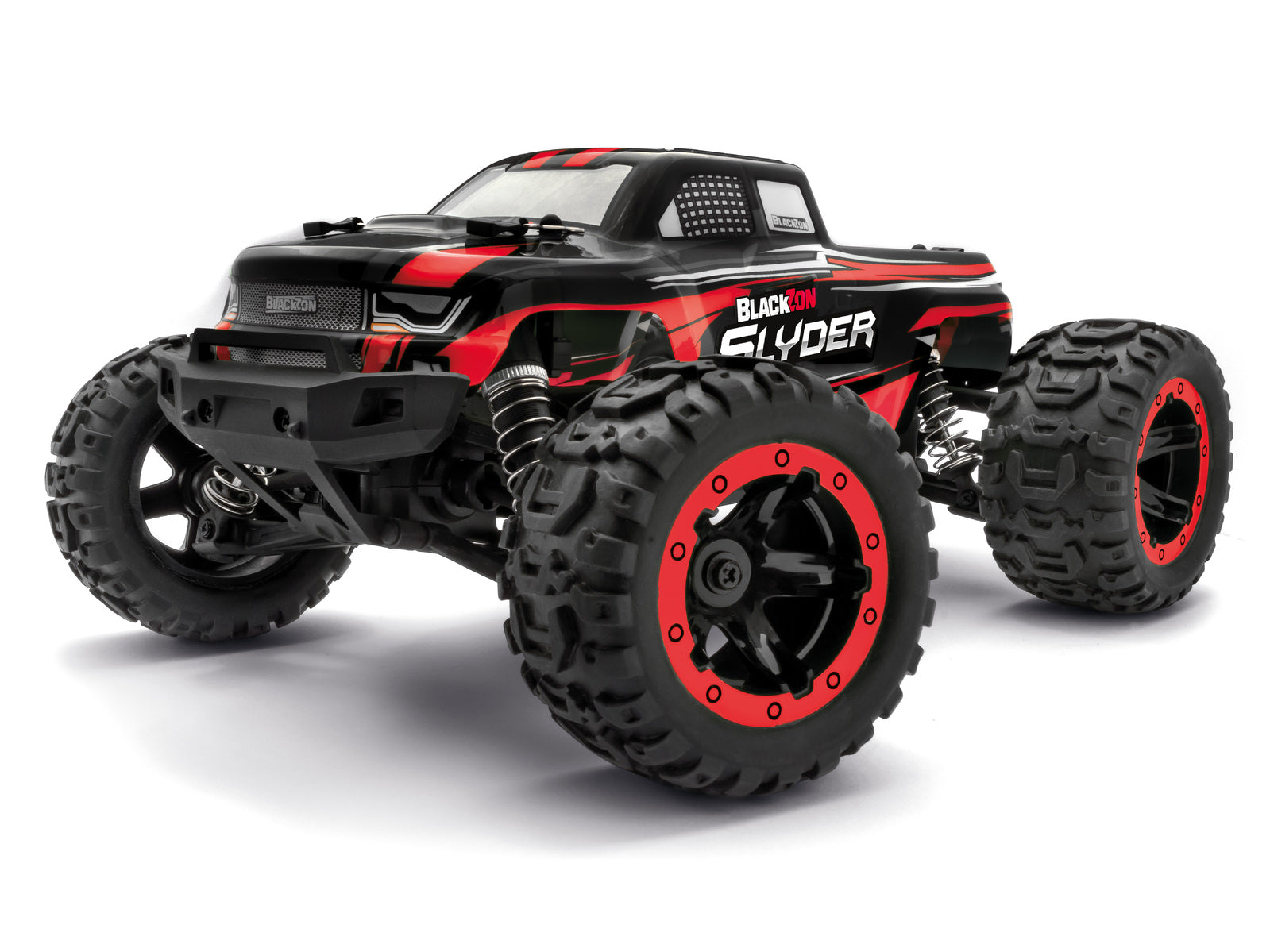 BZ540098 Blackzon Slyder MT 1/16 4WD Electric Monster Truck - Red BlackZon