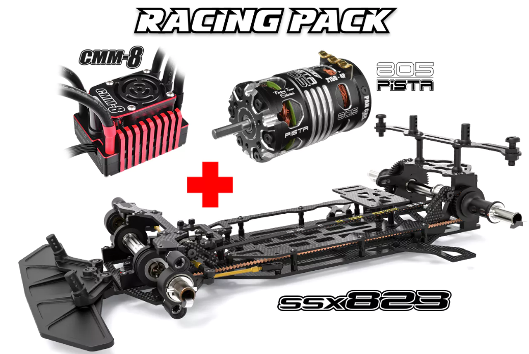 C-00133-P Team Corally - SSX-823 - Racing Pack - Car Kit - CMM-8 Controller - Pista 805 Pan Car 2150KV TEAM CORALLY