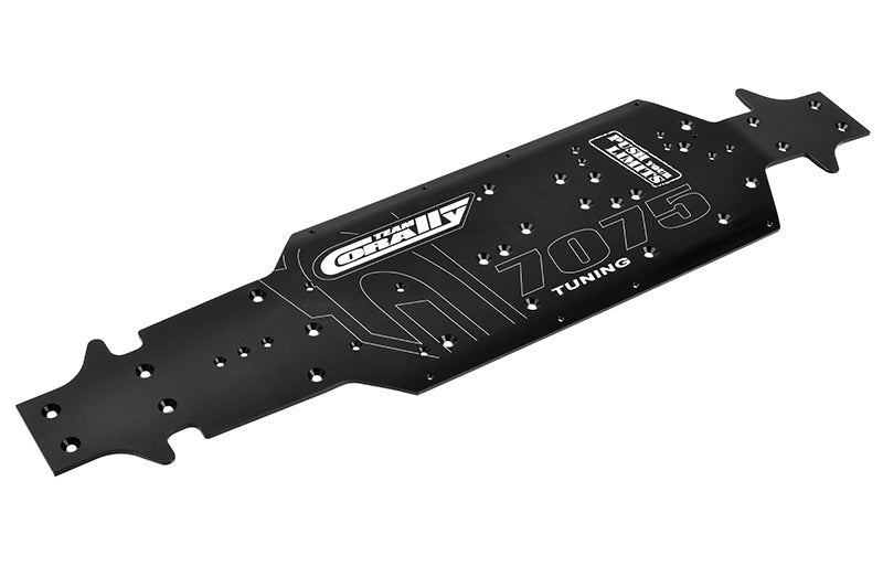 C-00180-678 Team Corally - Chassis LWB - Swiss Made 7075 T6 - 3mm - Hard Anodised - Black - Made In Italy Team Corally