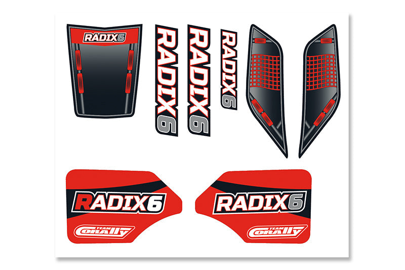 C-00185-377-1 Team Corally - Body Decal Sheet - Radix 6S - 1 pc Team Corally