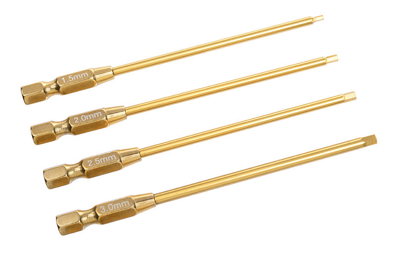 C-16180 Team Corally - Pro Power Tool Hex Tips- Ti-Ni Coated - 1.5 / 2.0 / 2.5 / 3.0 mm - 4 pcs Team Corally
