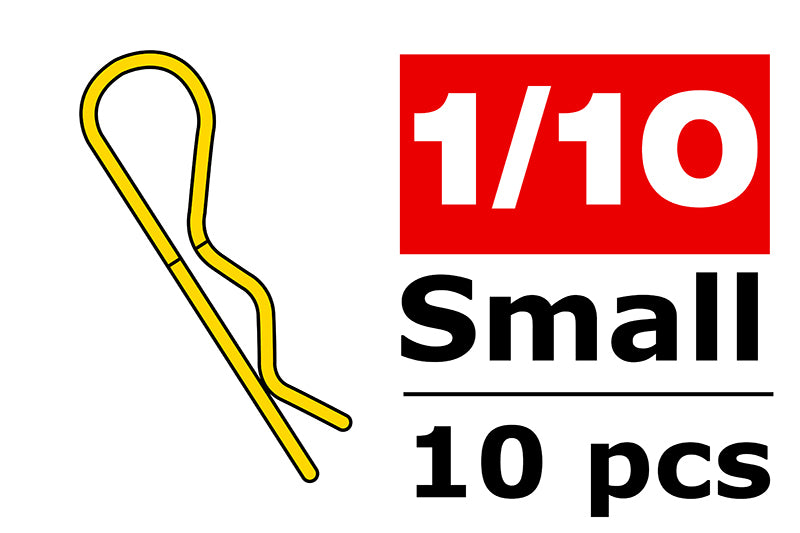 C-35104 Team Corally - Body Clips - 45° Bent - Small - Gold - 10 pcs Team Corally