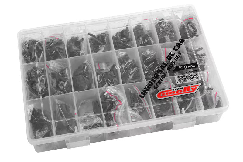 C-38530 Team Corally - Universal Sport Car Series - Screws - Nuts Set - 34 Sizes - 970 pcs Team Corally