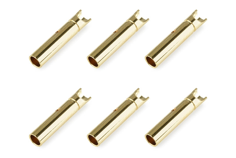 C-50160 Team Corally - Bullit Connector 2.0mm - Female - Gold Plated - Ultra Low Resistance - 6 pcs TEAM CORALLY