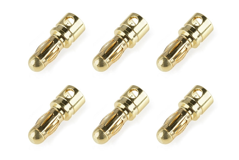 C-50171 Team Corally - Bullit Connector 3.5mm - Male - Spring Type - Gold Plated - Wire Straight - 6 pcs TEAM CORALLY