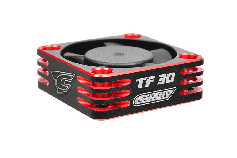 C-53110-1 Team Corally - Ultra High Speed Cooling Fan TF-30 w/BEC connector - 30mm - Color Black - Red Team Corally