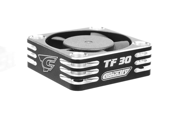 C-53110-2 Team Corally - Ultra High Speed Cooling Fan TF-30 w/BEC connector - 30mm - Color Black - Silver