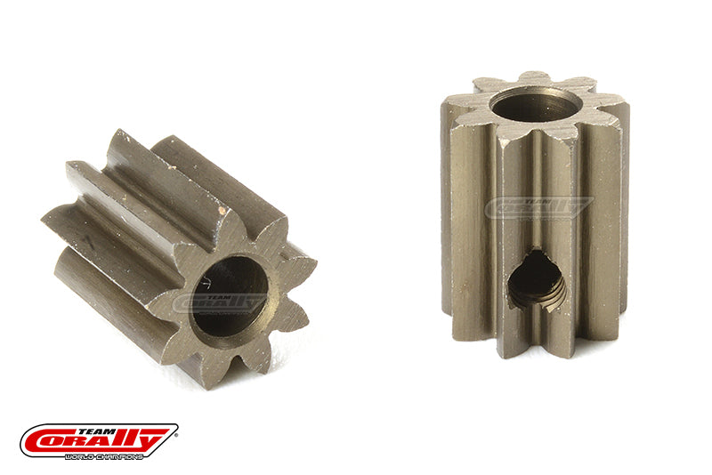 C-71609 Team Corally - M0.6 Pinion - Short - Hardened Steel - 9 Teeth - Shaft Dia. 3.17mm Team Corally