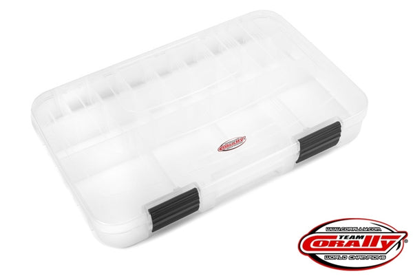 C-90255 Team Corally - Assortment Box - Large - 3-21 Adjustable Compartments - 364x248x50mm