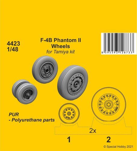 CMK 1/48 F-4B Phantom Wheels (for Tamiya kit) CMK-4423