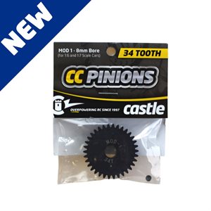 CSE010006533 Castle Creations 34T Mod1 Pinion suit 8mm Shaft, 010-0065-33 Castle Creations