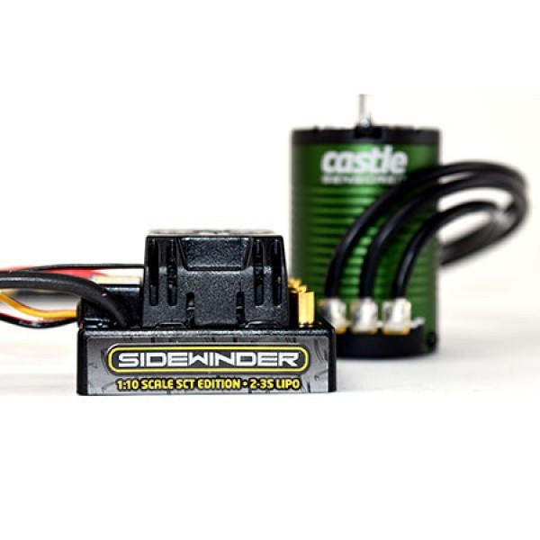 CSE010012302 Castle Creations Sidewinder SCT Brushless ESC, 1410-3800kv Sensored Motor Combo, 010-0123-02 Castle Creations