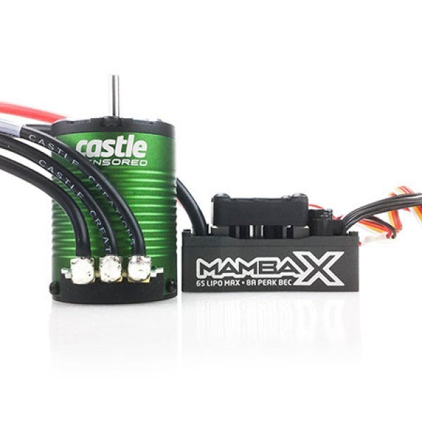 CSE010015504 Castle Creations Mamba X Brushless ESC with 1406-7700kv Motor, 010-0155-04 Castle Creations