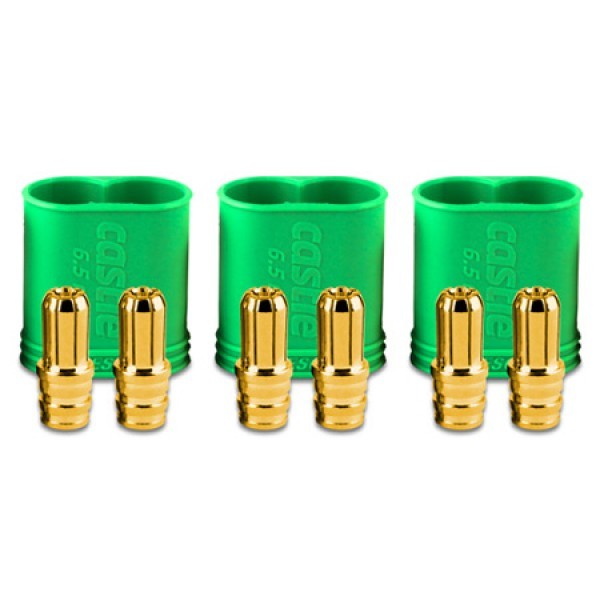 CSE011006800 Castle Creations Polarized Bullet Connectors, Male, 6.5mm, 010-0068-00 Castle Creations