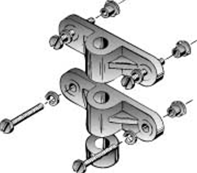 DUBRO 156 NYLON GEAR BLOCK SET (2 PCS PER PACK) Dubro