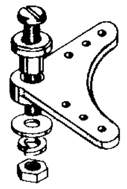 DUBRO 167 90 NYLON BELLCRANK ASSEMBLY (2 PCS PER PACK) Dubro