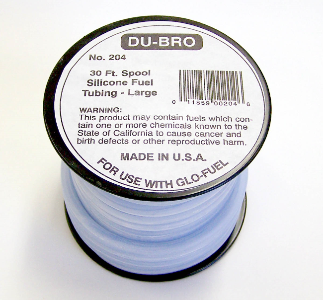 DUBRO 204 BLUE SILICONE TUBE, LARGE (30 FT SPOOL) Dubro