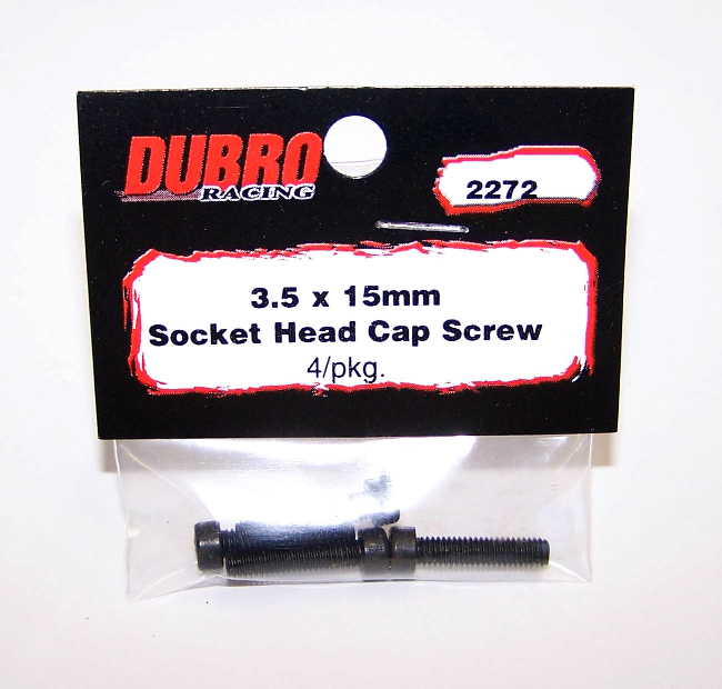 DUBRO 2272 3.5MM X 15 SOCKET-HEAD CAP SCREWS (4 PCS/PACK) Dubro