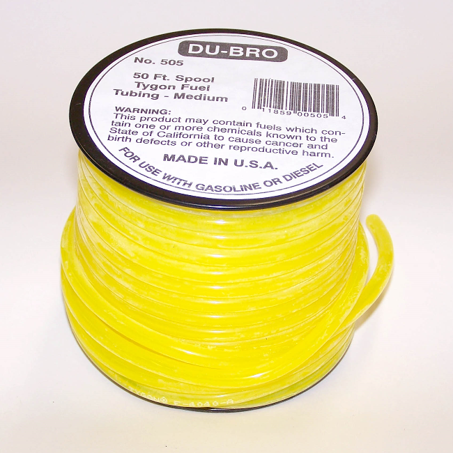 DUBRO 505 3/32in MEDIUM TYGON GASOLINE TUBING (50FT SPOOL) Dubro