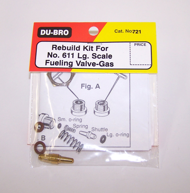 Rebuild Kit Large Fuel Valve Gas (1 kit per package) Dubro