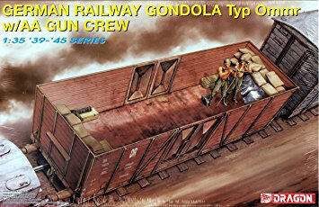 Dragon 1/35 German Railway Gondola Type Ommr w/AA Gun Crew Plastic Model Kit DR6086