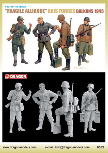 Dragon 1/35 "Fragile Alliance" Axis Forces (Balkans 1943) Plastic Model Kit DR6563