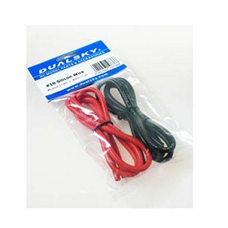 DSAWG10 Dualsky 10AWG Silicone Wire, 1m Red, 1m Black DUALSKY