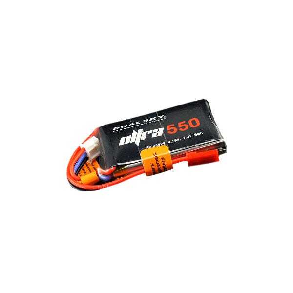DSBXP05502ULT Dualsky 550mah 2S 7.4v 50C LiPo Battery with JST Connector DUALSKY