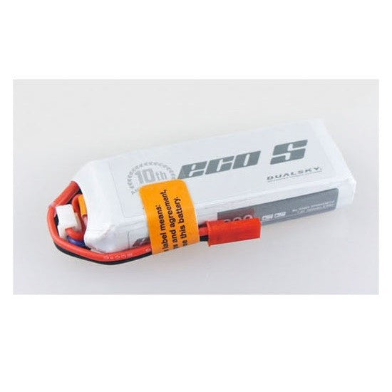 DSBXP08002ECO Dualsky 800mah 2S 7.4v 25C ECO LiPo Battery with JST Connector DUALSKY