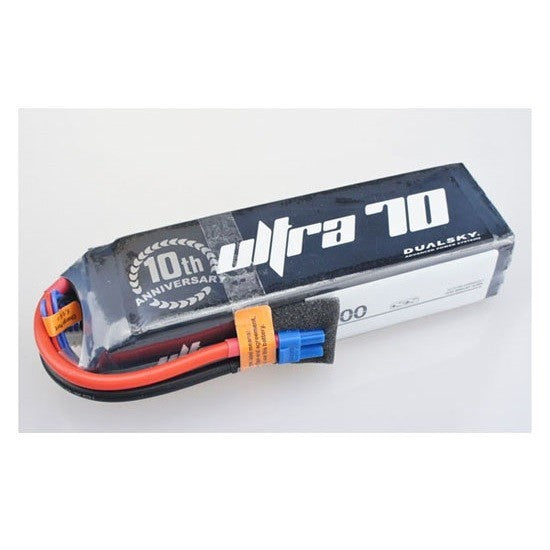 DSBXP50006ULT Dualsky 5000mah 6S 22.2v 70C Ultra 70 LiPo Battery with XT60 Connector DUALSKY