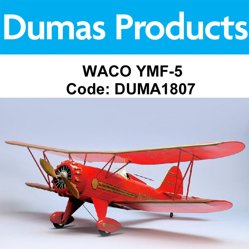 DUMAS 1807 35 INCH WACO YMF-5 R/C ELECTRIC POWERED DUMAS