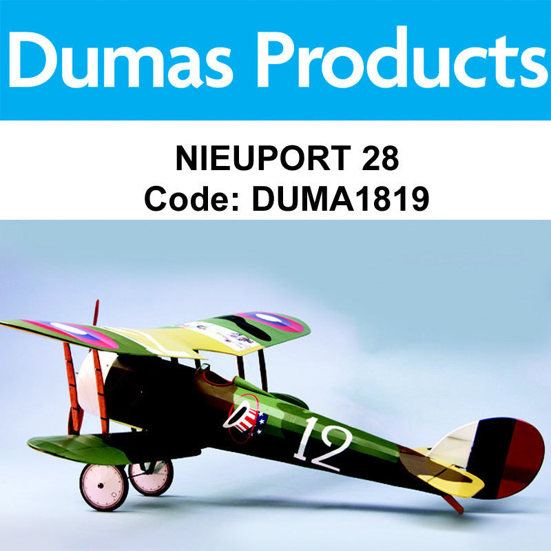 DUMAS 1819 35 INCH NIEUPORT 28 R/C ELECTRIC POWERED DUMAS