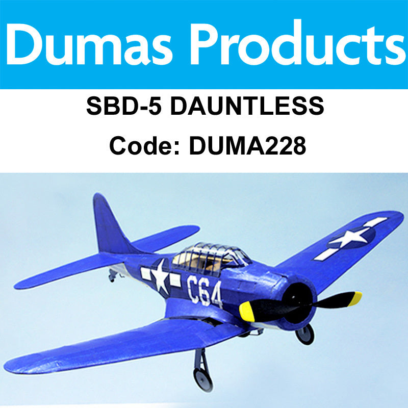 DUMAS 228 SBD-5 DAUNTLES WALNUT SCALE 18 INCH WINGSPAN RUBBER POWERED DUMAS