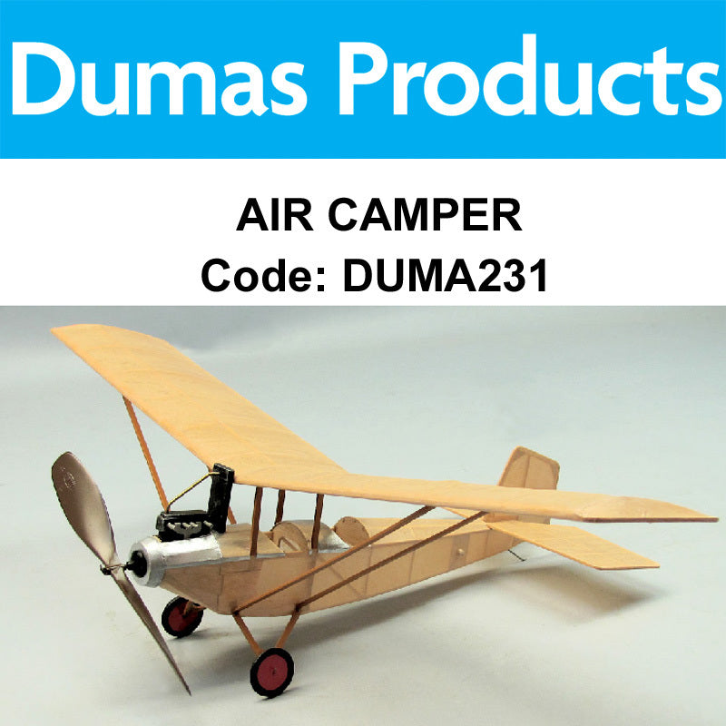 DUMAS 231 AIR CAMPER WALNUT SCALE 18 INCH WINGSPAN RUBBER POWERED DUMAS