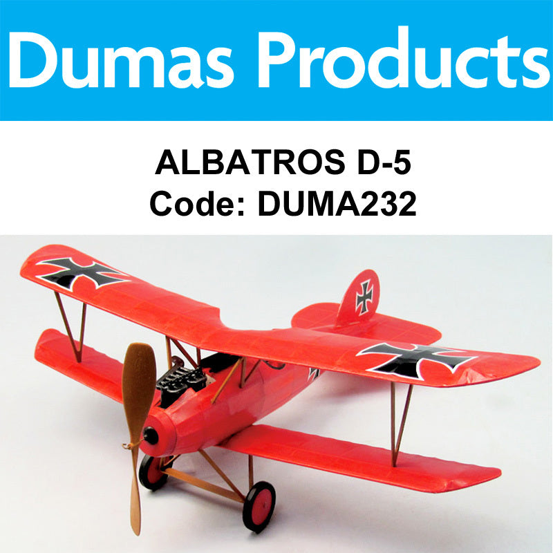 DUMAS 232 ALBATROS D-5 WALNUT SCALE 18 INCH WINGSPAN RUBBER POWERED DUMAS