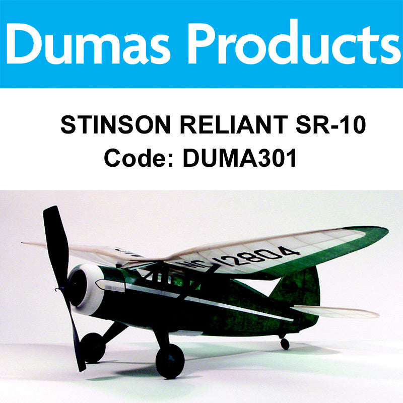 DUMAS 301 STINSON RELIANT SR-10 30 INCH WINGSPAN RUBBER POWERED DUMAS
