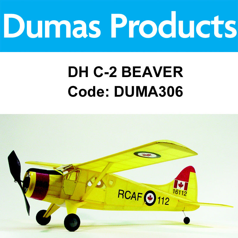 DUMAS 306 DH C-2 BEAVER 30 INCH WINGSPAN RUBBER POWERED DUMAS