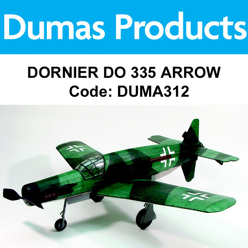 DUMAS 312 DORNIER DO 335 ARROW 30 INCH WINGSPAN RUBBER POWERED DUMAS