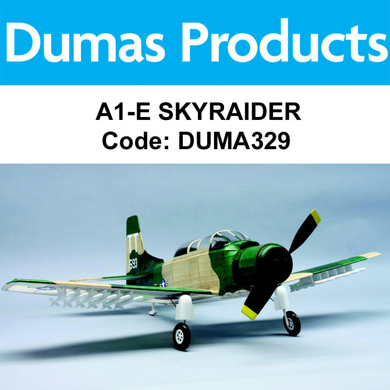 DUMAS 329 A1-E SKYRAIDER 30 INCH WINGSPAN RUBBER POWERED DUMAS