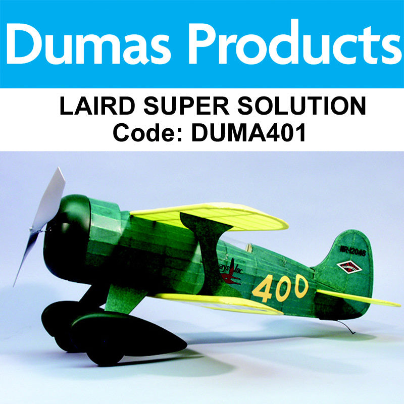 DUMAS 401 LAIRD SUPER SOLUTION 24 INCH WINGSPAN RUBBER POWERED DUMAS