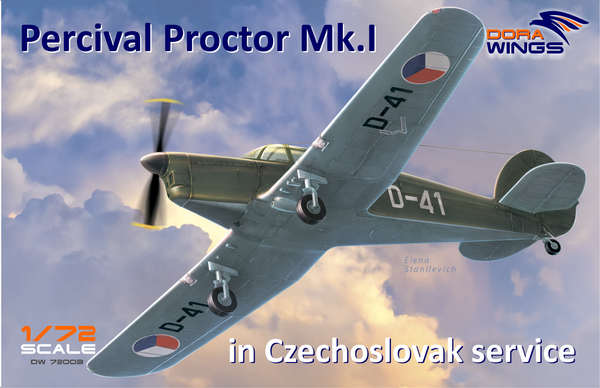 DWG72003 Dora Wings 1/72 Percival Proctor Mk.1 Czechoslovak markings Plastic Model Kit [72003]