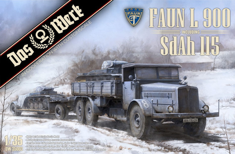 Das Werk 1/35 Faun L900 incl. Sd.Ah.115 Plastic Model Kit